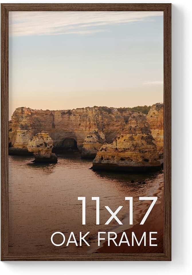Haus and Hues 11x17 Picture Frame - 11x17 Walnut Wooden Poster Frame