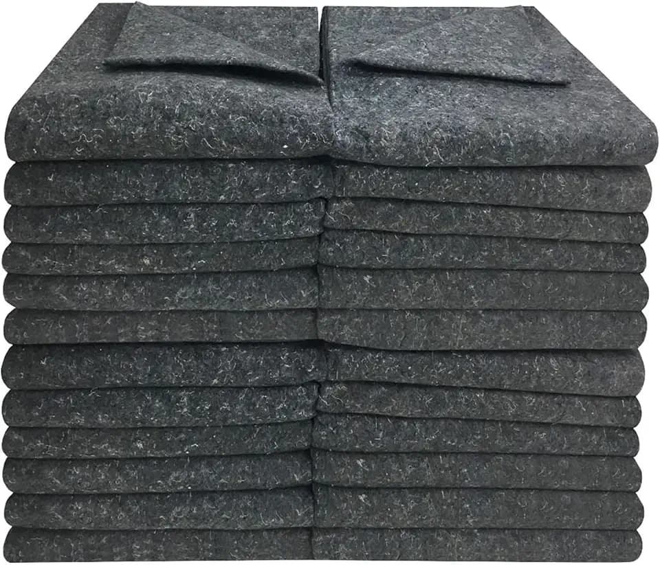 UBMOVE Uboxes Moving Blankets - Textile Skins 54x72 Pads 1.66lbs Each (Textile - Pack of 24), Gray