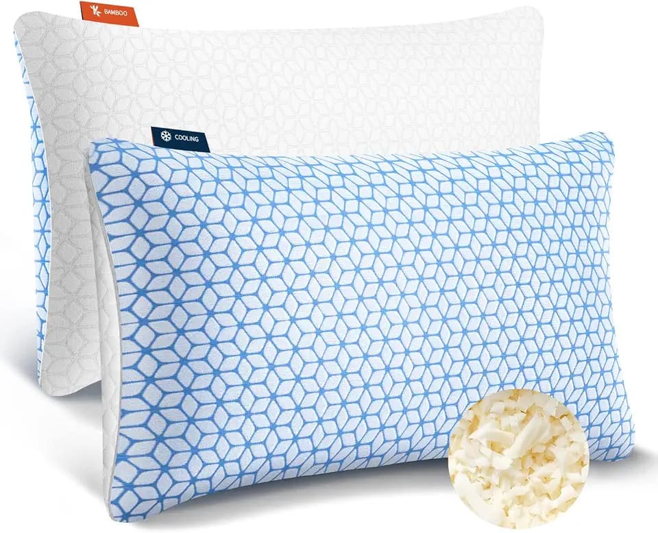 Love Attitude Pillows Queen Size Set of 2, Shredded Memory Foam Pillows