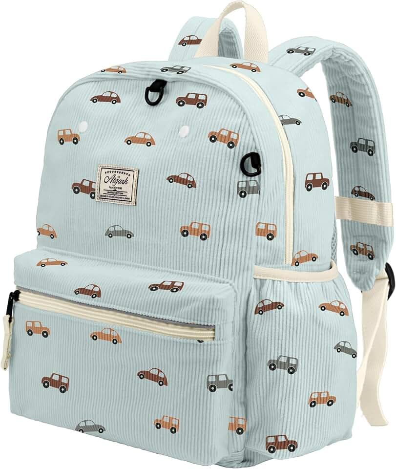 atgark Corduroy Toddler Backpack for Boys Girls Kids Preschool Backpacks