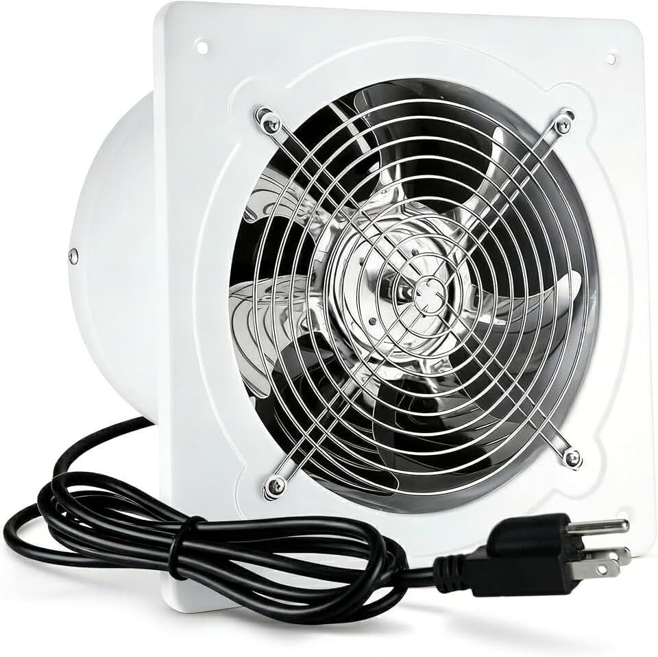 6 Inch Exhaust Fan, Small Wall Mounted Ventilation Fan Kitchen Exhaust Fan