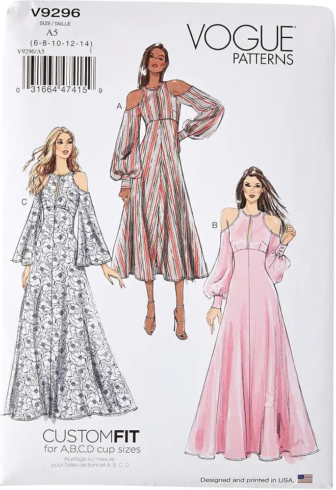 Vogue V9296 Women's Special Occasion Dress Sewing Pattern, Sizes 6-14