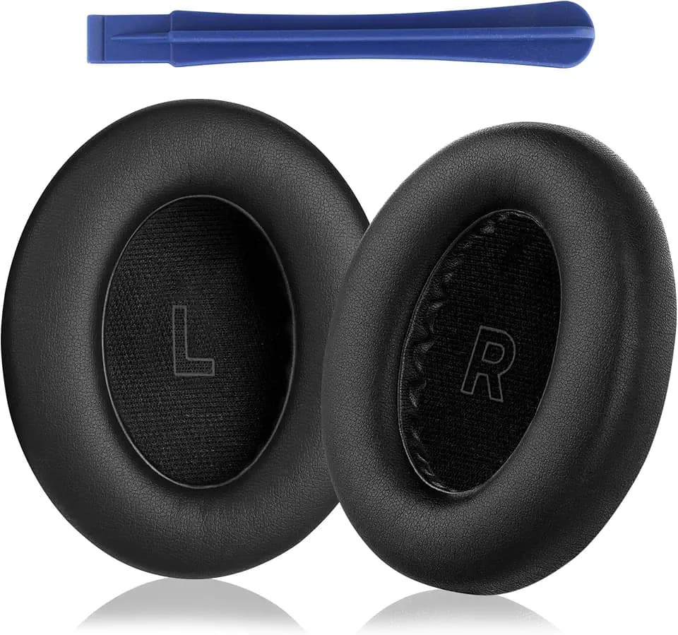 Ohrpolster für Bose Quietcomfort Ultra, Ersatz-Ohrpolster für Bose QC Ultra Wireless Noise Cancelling Kopfhörer, langlebiges Zubehör für Ohrmuscheln, verbesserter Memory Foam, schwarz