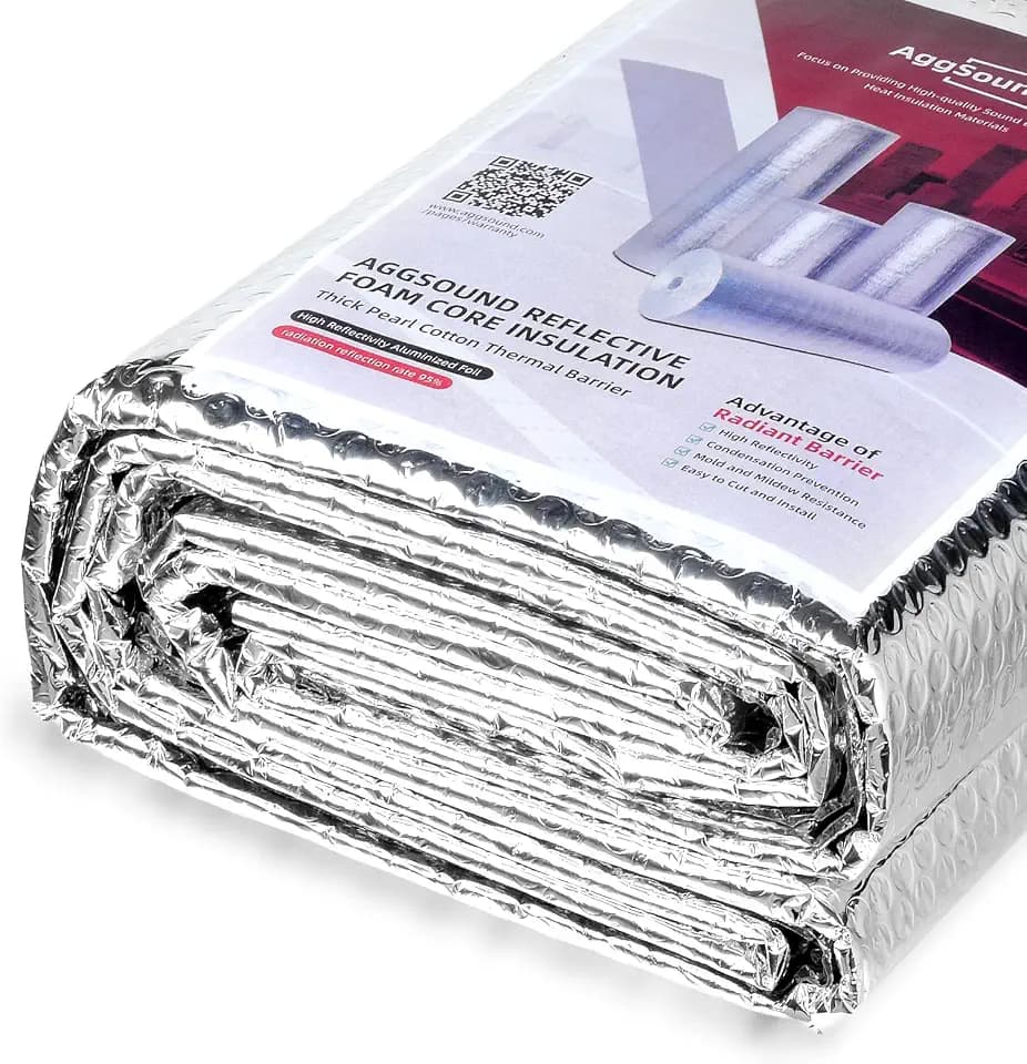 3mm reflektierendes einlagiges Blasen-Isolierung, 60,9cm × 3m doppelseitiges Aluminiumfolien-Isolierung, passend für alle Jahreszeiten, Fenster, Garagentore, Dächer, etc.