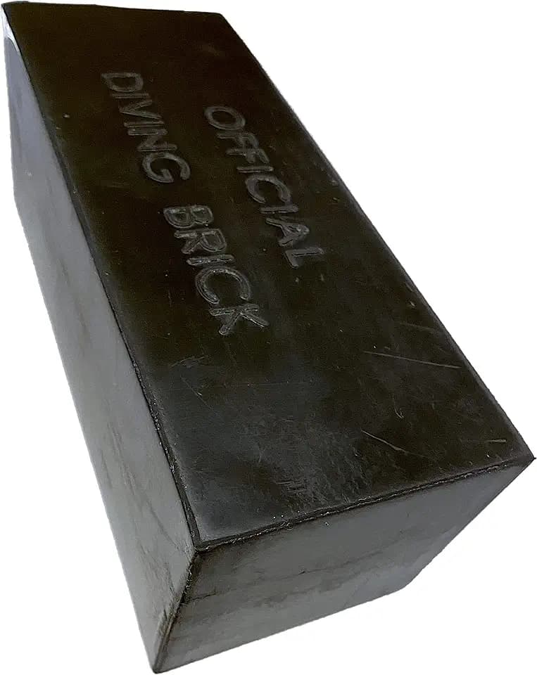 Kemp USA 10 lb Rubber Diving Brick Durable Rectangular Water Weight