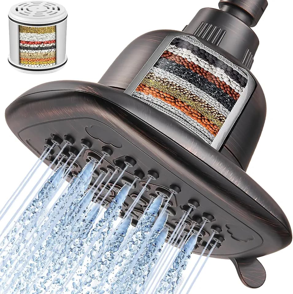 Cobbe 16 Stage Shower Head Filter, 7 Modes High Pressure Shower Heads - Filtered Shower Head for Hard Water for Remove Chlorine and Harmful Substances ORB
