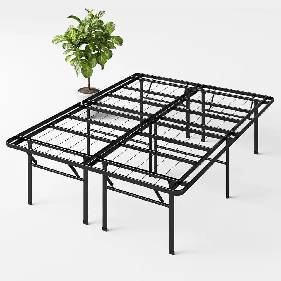 Zinus Premium SmartBase 4 Extra Inches high for Under-bed Storage/Mattress Foundation/Platform Bed Frame/Box Spring Replacement/Quiet Noise-Free, Queen, Black (OLB-SB13-18Q)