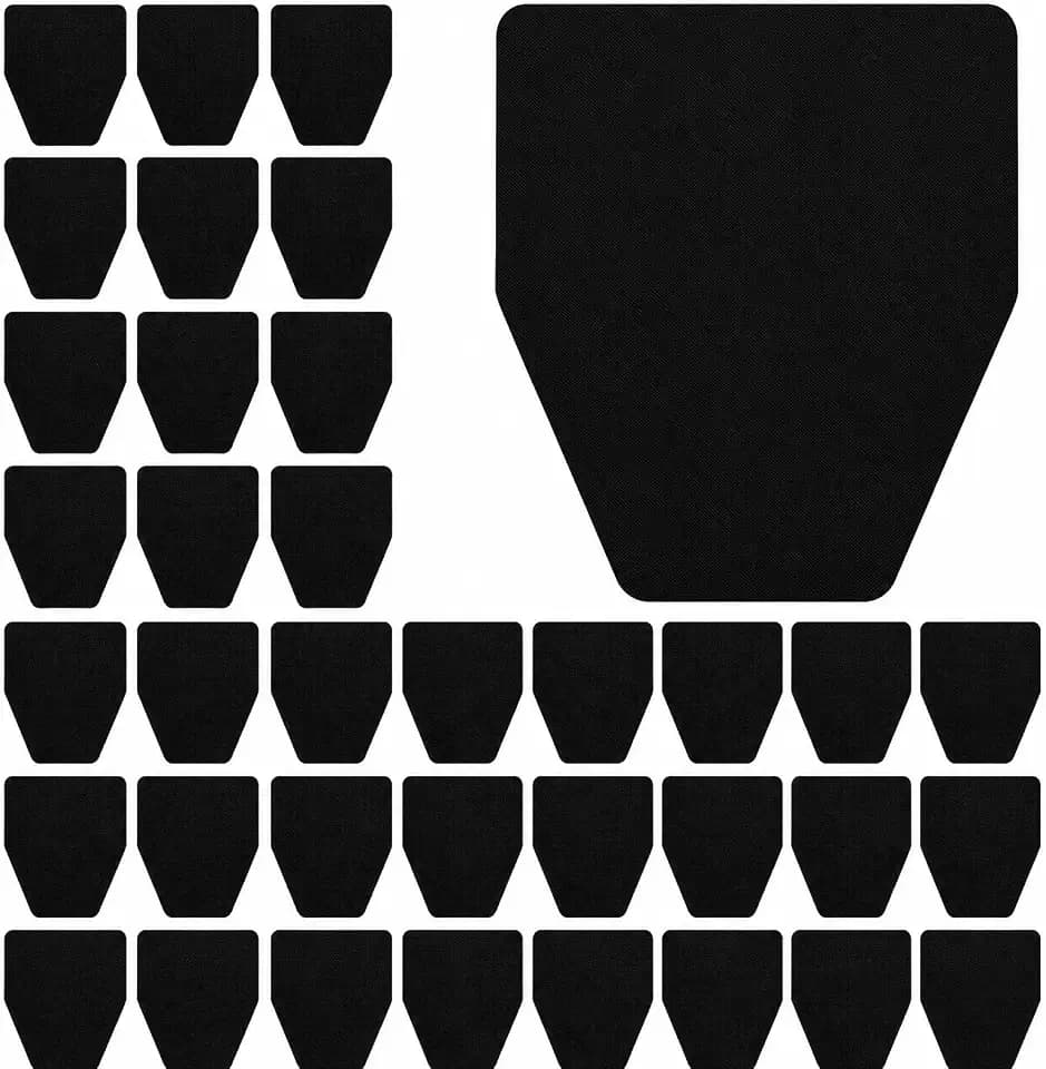50 Pack Disposable Urinal Floor Mats Nonwoven Restroom Splash Pads with 300 Adhesive Dots 17.5" x 21" Mats Commercial Mens Bathroom Tile Protection Office Bar School Gym Facility Use(Black)