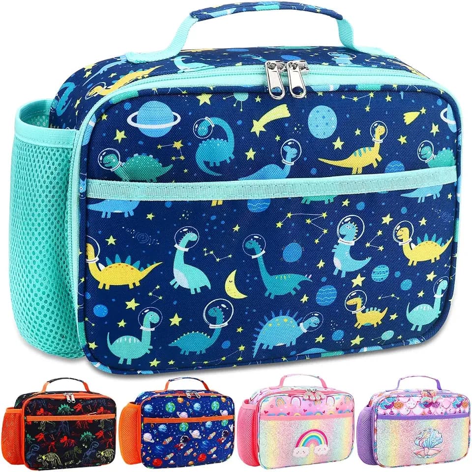 RHCPFOVR Kids Lunch Bag - Insulated Lunch Box for Boys Girls,Washable Lunch Bag and Reusable Toddler Leak-proof Lunchbox for School and Daycare