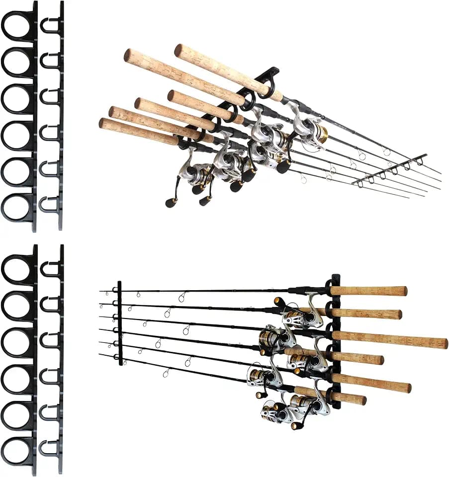 Rush Creek Creations Ceiling Fishing Rod Holder for 6 Rods, Fishing Gear