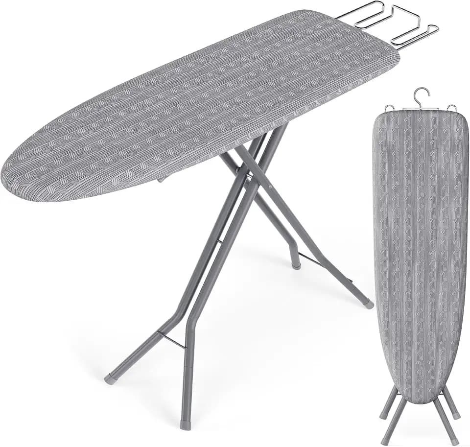 SONGMICS Ironing Board, Foldable, with Iron Rest, 43 x 13 Inches