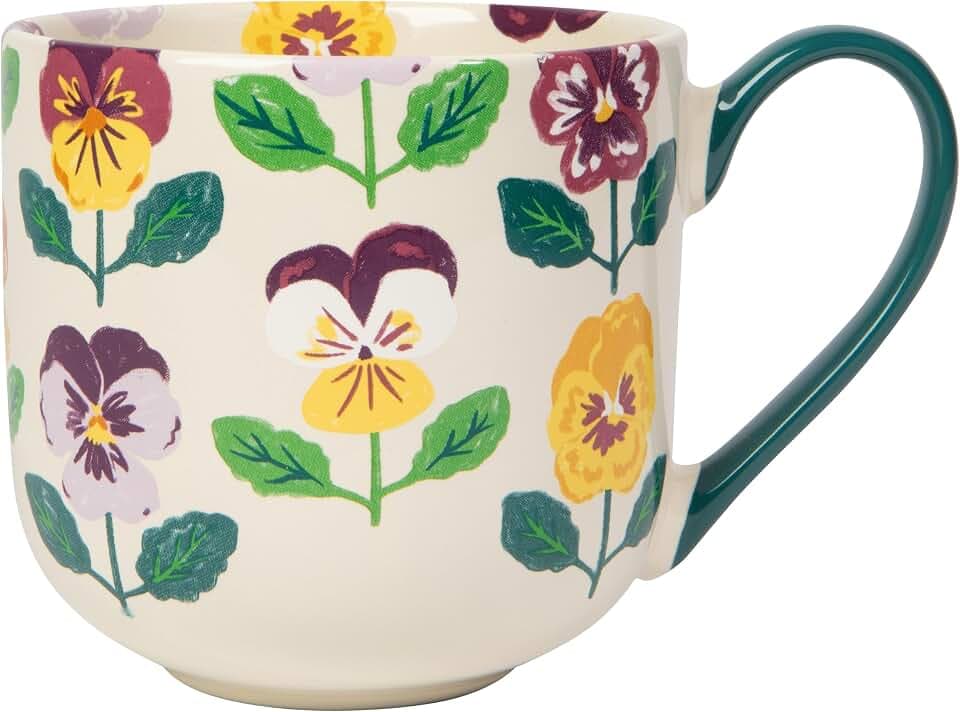 Jubilee Pansy 17oz Stoneware Mug