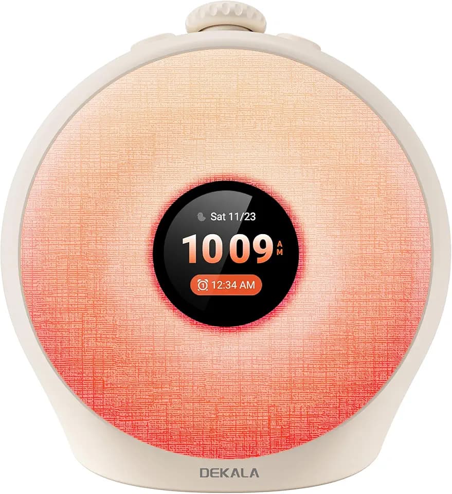 Dekala Sunrise Alarm Clock with Pulse Wake, 7-Day Programmable 4 Loud Alarm