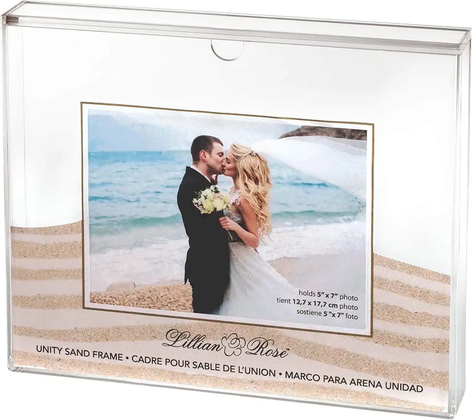 Lillian Rose Clear Acrylic Unity Sand Ceremony Photo Frame