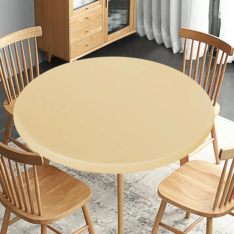 Obstal Fitted Round Table Cloth, Fits Round Tablecloth for 30-36"