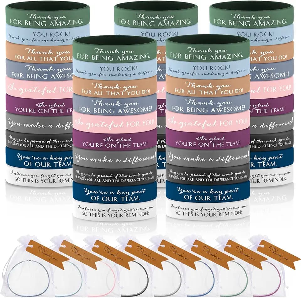 Tatuo 50 Sets Employee Appreciation Gift, Wristband Gift Bulk