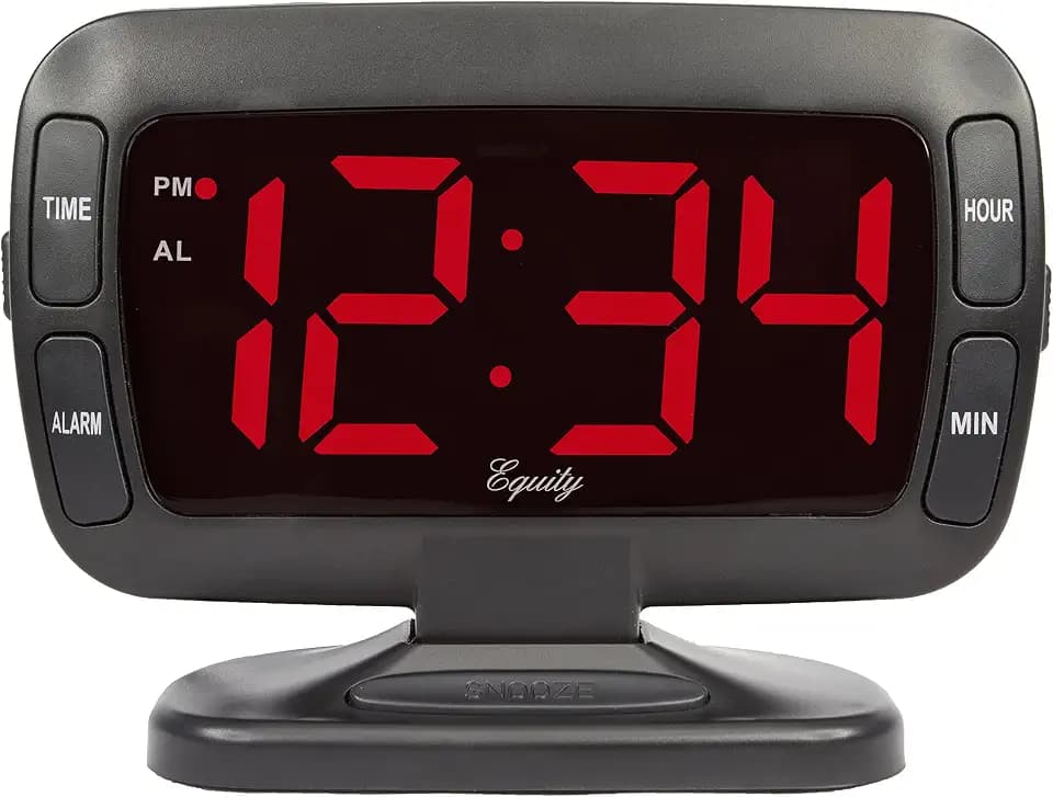 Equity 30016 Large 1.8 Inch Tilt LED Alarm Clock