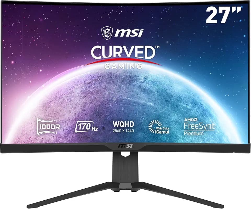 Monitorius MSI G272CQP 27inch VA Curve 1000R 2560x1440 170Hz 1ms 2xHDMI DP 3y Garantija