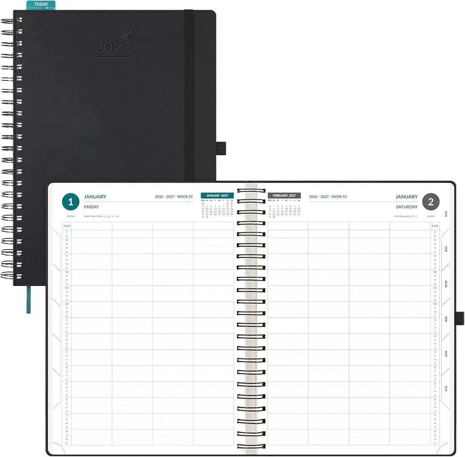 BEZEND 2027 Daily Planner Page Per Day (A4 8.25"x11.75") Full Weekend Space