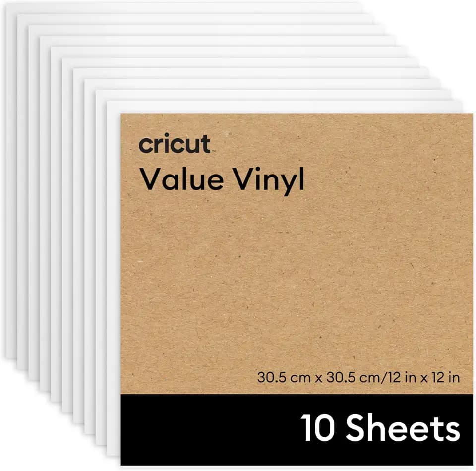 Cricut® Value Permanent Vinyl, White - 12 in x 12 in (10 ct)