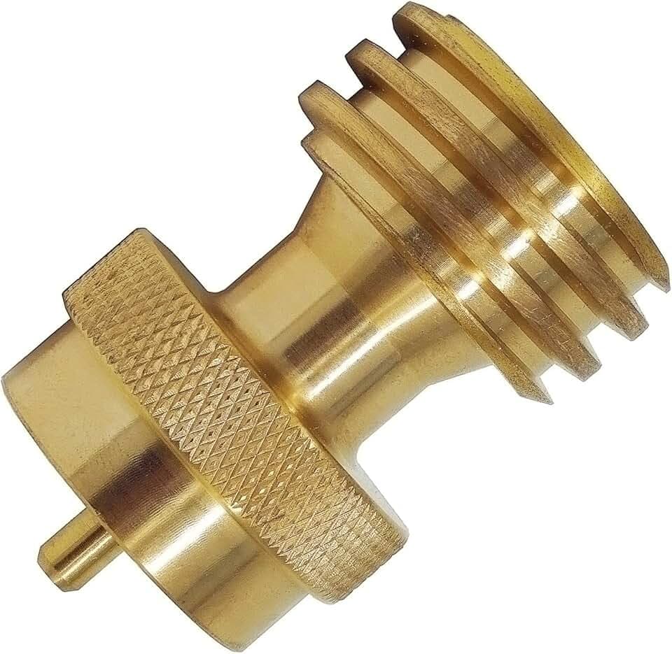 Steak Saver 1 lb to 20 lb Propane Tank Adapter for Grill with 1 lb Cylinder