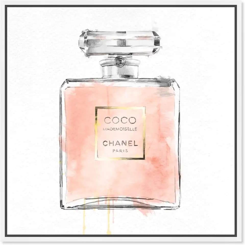 The Oliver Gal Artist Co. Fashion and Glam Framed Wall Art Canvas Prints 'Mademoiselle' Perfumes
