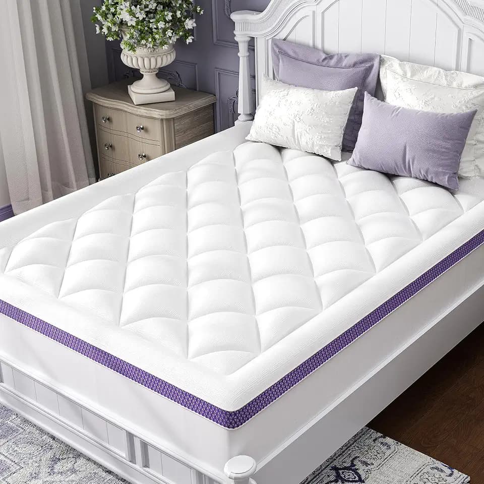 ChiXpace Queen Mattress Topper, Viscose Derived from Bamboo, Pillow Top