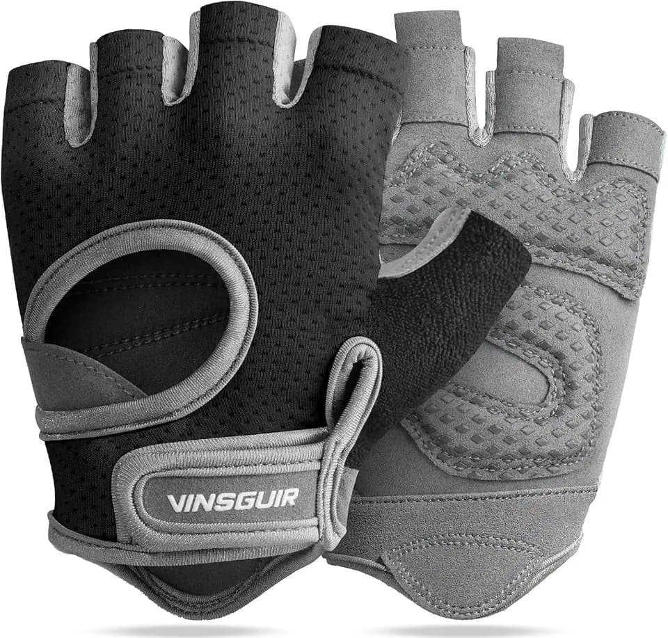 VINSGUIR Workout Gloves for Women and Men, Breathable & Padded Gym Gloves