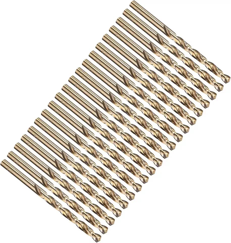PATIKIL 15/64" Drill Bit M35 Cobalt 5% High-Speed Steel for Metal 20 Pack