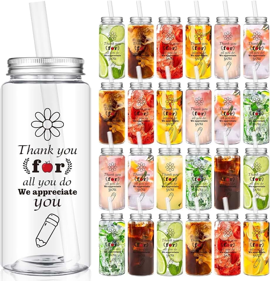 Skylety 24 Pcs Teacher Cups Bulk Back to School Gifts for Teacher