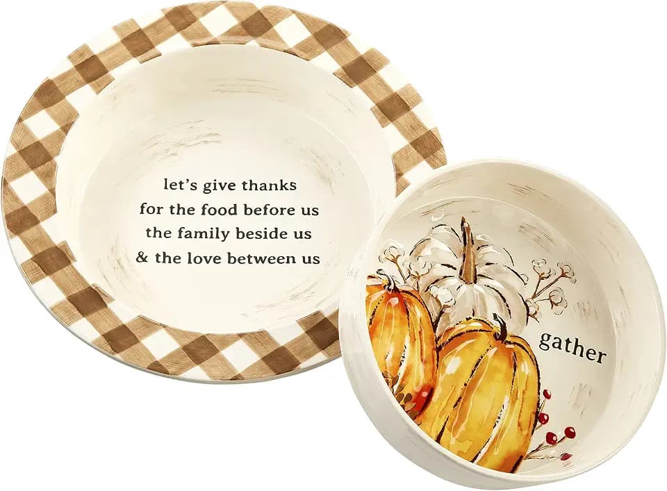 Mud Pie Nested Pumpkin Baking Dish Set, Multi