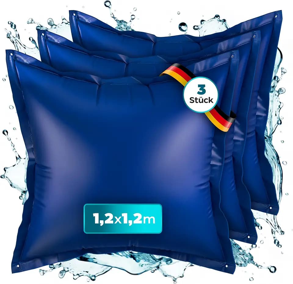Poolkissen Winter 120cmx120cm – Pool Kissen Überwinterung - Poolabdeckung Winter – Pool Luftkissen – Kissen Pool…