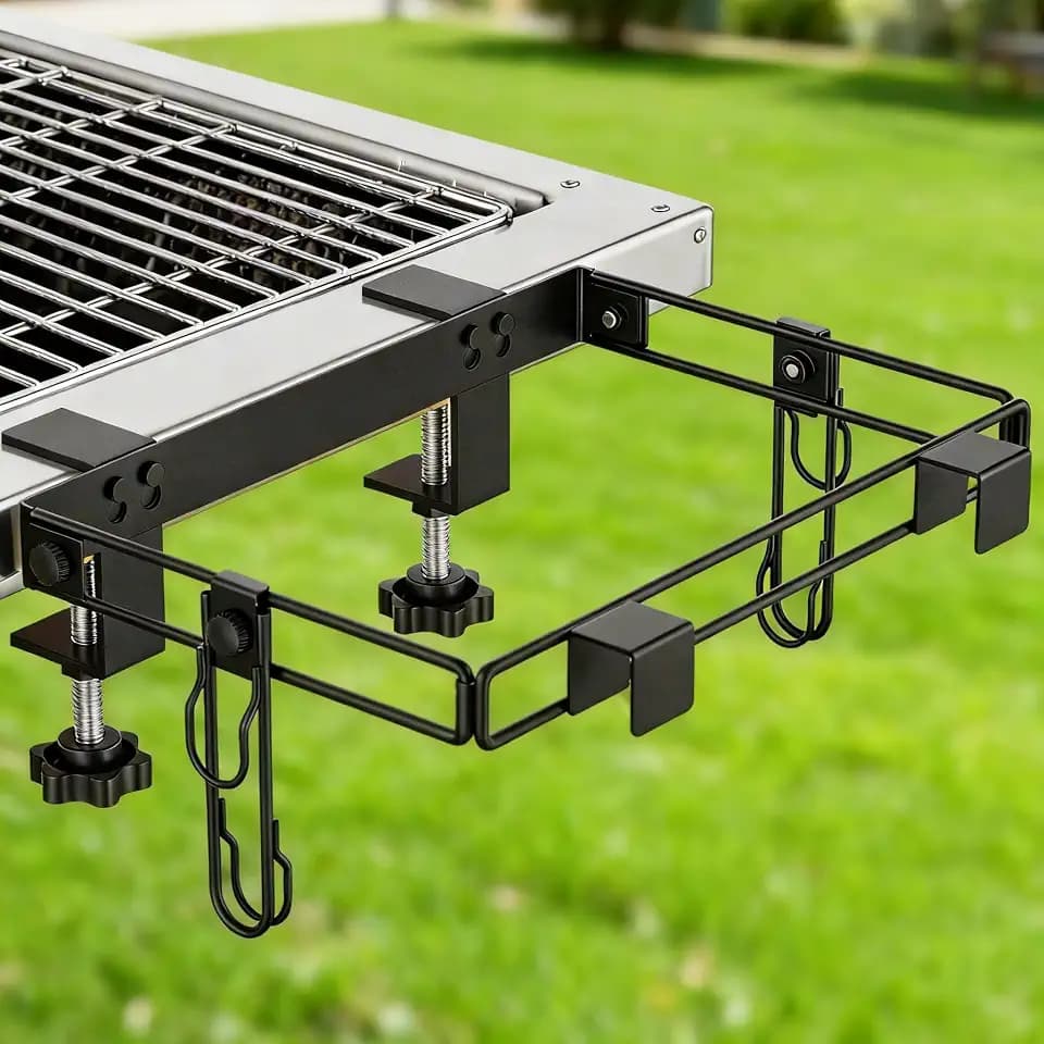 Grill & Griddle Hanging Trash Bag Holder, 13 Gallon Metal Camping Garbage Bag Holder Frame, Trash Bin Compatible with Most Outdoor Grills & Griddles
