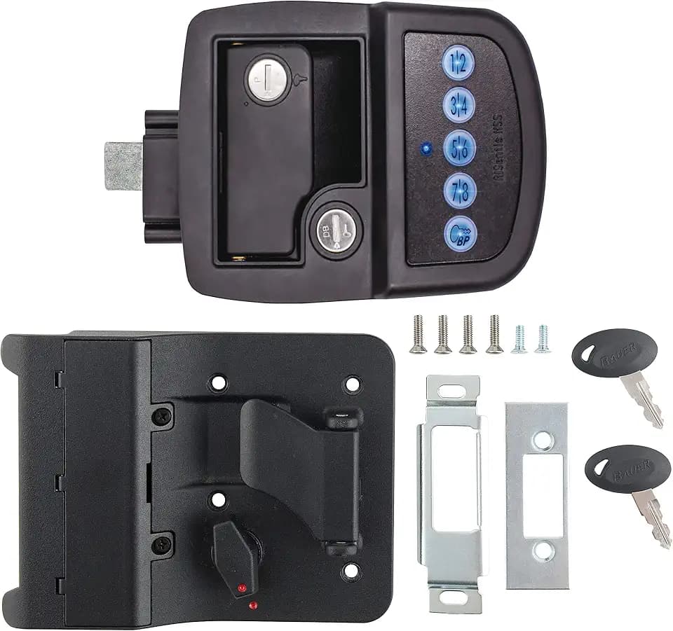 Bauer AP Products 013-5091 Keyed-A-Like Bluetooth Electric Towable Lock - RH,Black