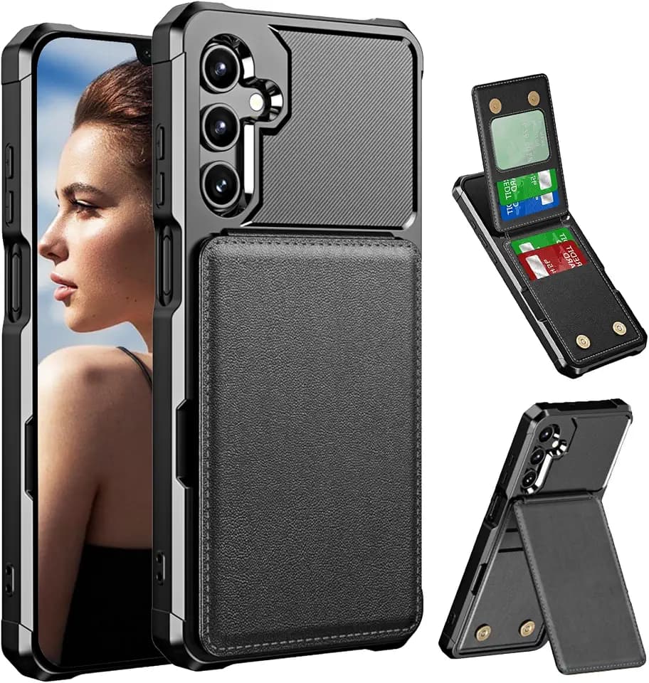 CCSmall Wallet Case for Samsung Galaxy A16 5G with Card Holder ZM Black