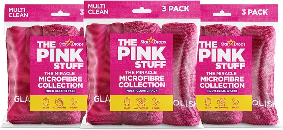 Stardrops The Pink Stuff Miracle Microfibre Cloth Collection, 9 Count Kit