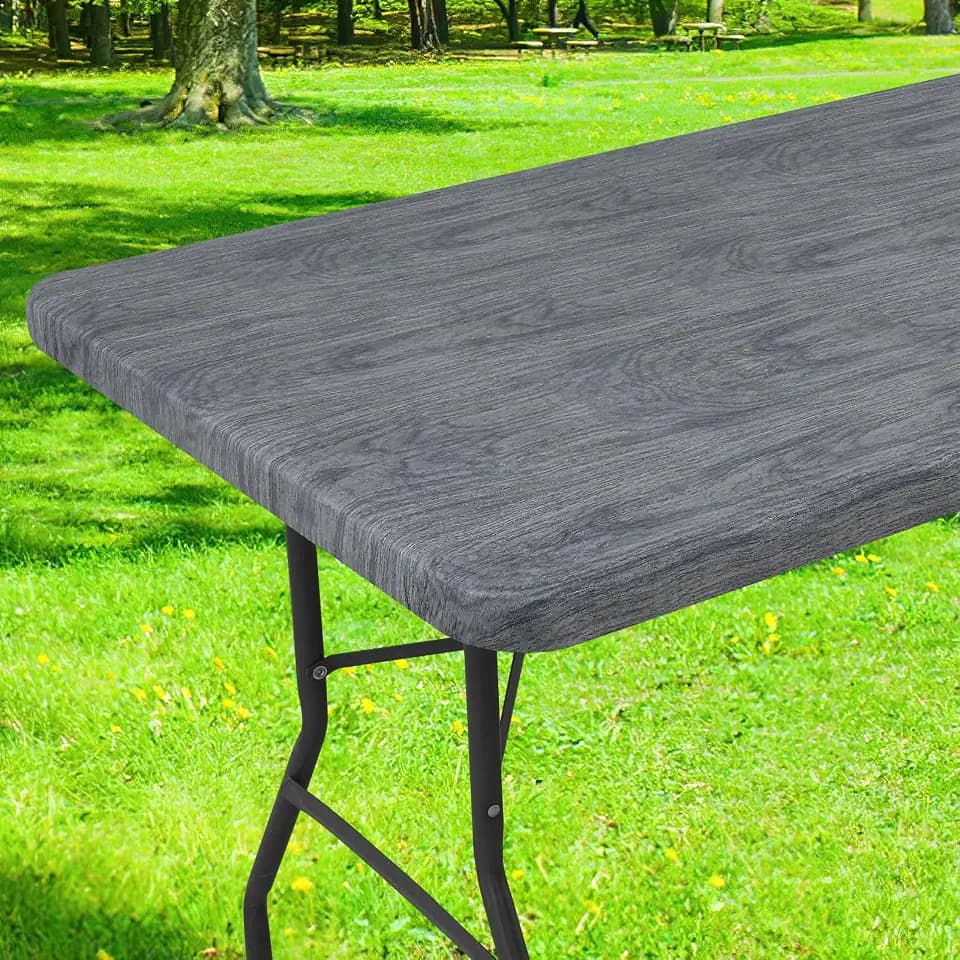 Smiry Rectangle Table Cloth, Waterproof Plastic Table Cover for 4FT Tables