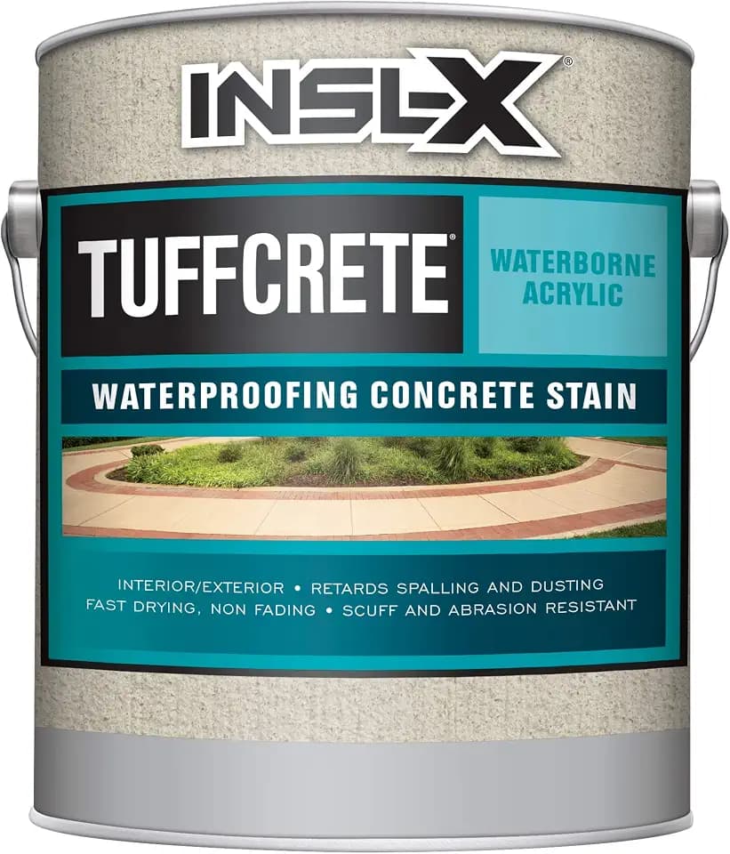 INSL-X CST230809A-01 TuffCrete Waterborne Acrylic Concrete Stain Paint, Gray Pearl, 1 Gallon