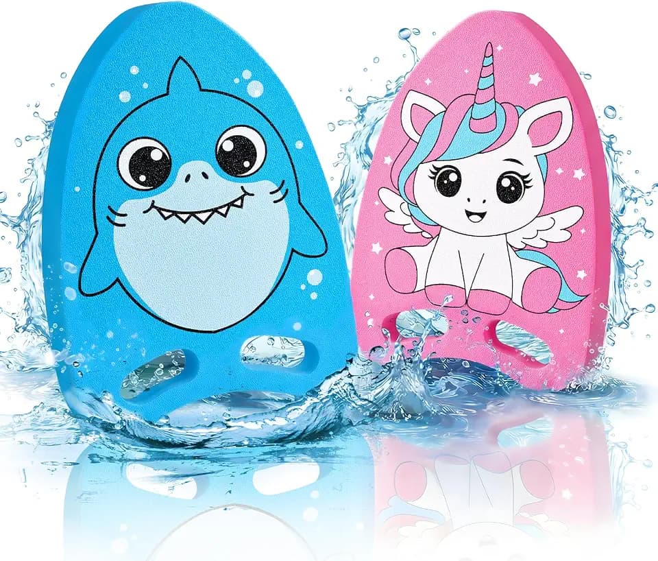 Cute Swimming Kickboard for Kids,Training Aid Board with Handrail Holes, Beginner Float for Children Learning to Swim, Pool Party Summer Swim Practice