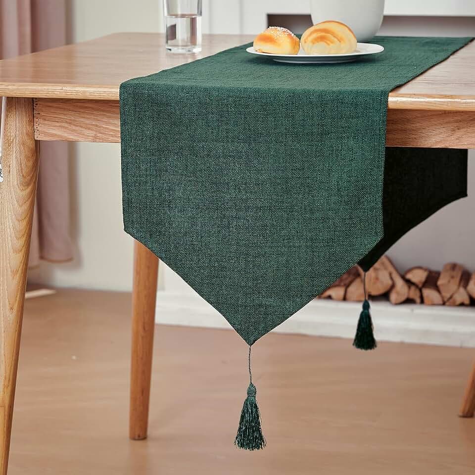 Table Runner 14x71 Inch Dark Green