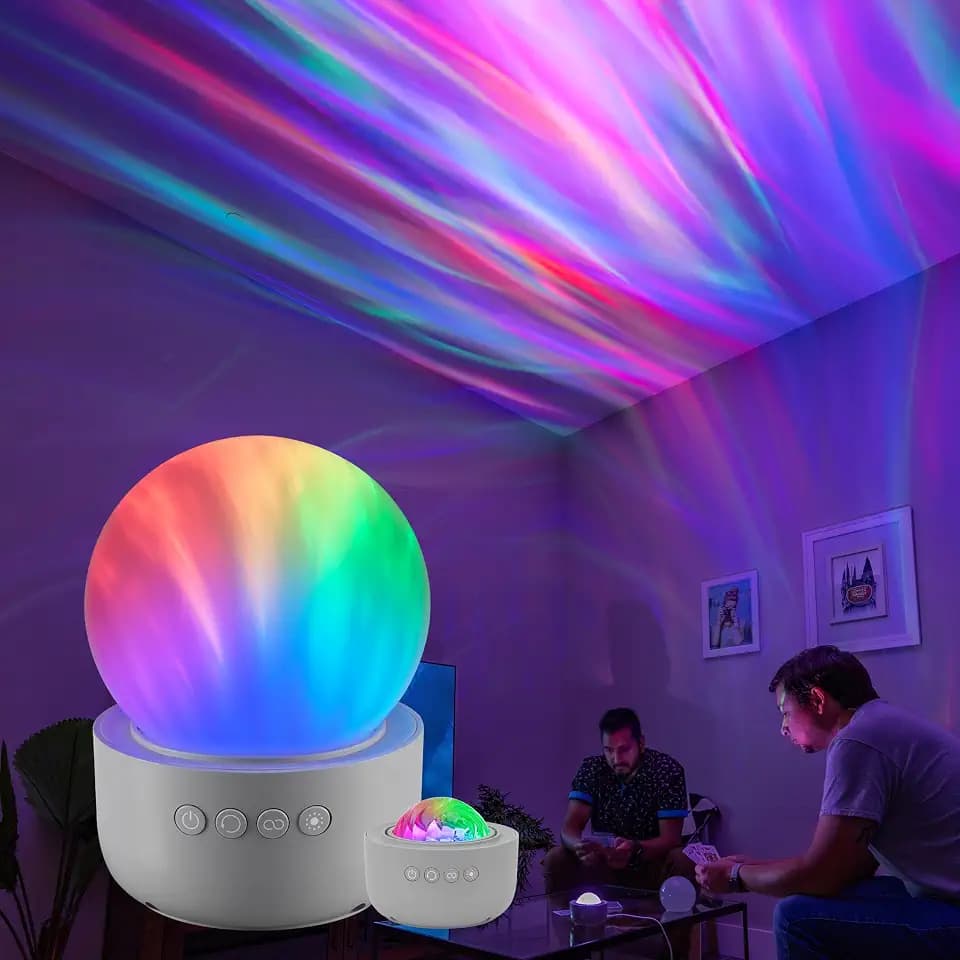 Enbrighten Aurora Wave Galaxy Projector, Nebula Night Light