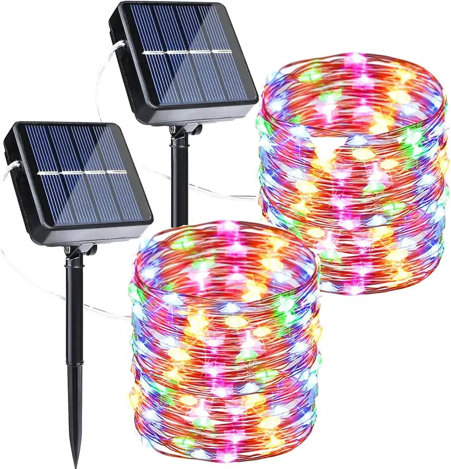 Joomer Solar Fairy Lights, 2-Pack Total 80FT 240LED Lights, Multicolor