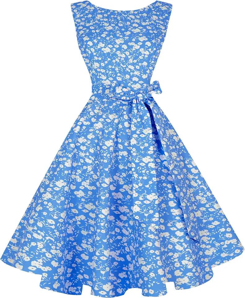 Hanpceirs Sleeveless Vintage 1950s Cocktail Dress
