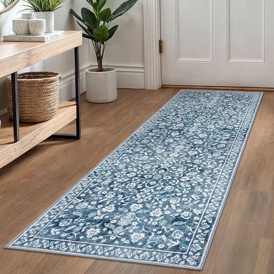Washable Vintage 2x6 Runner Rug Non Slip Runners for Hallway
