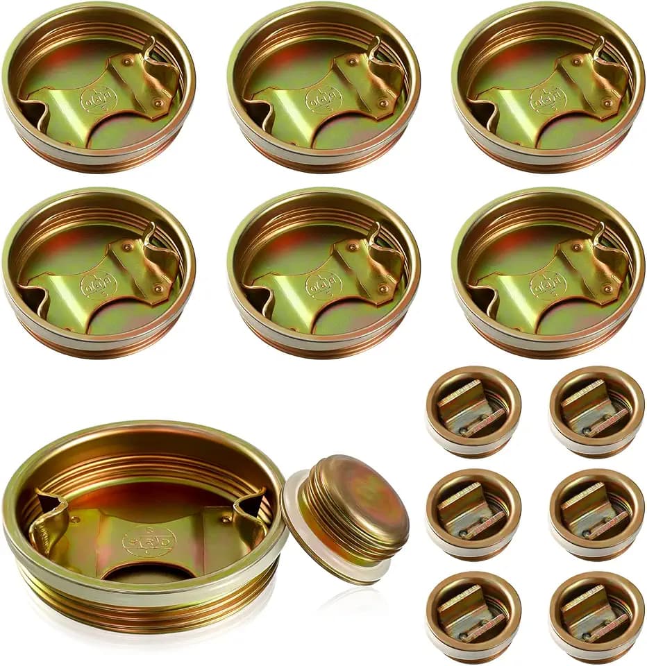 12 Pack Steel Plug Drum Bung 2 and 3/4 Inch Bung Hole Cap 55 Gallon Metal Drum Caps with Plated Coated for 55 Gallon Barrel