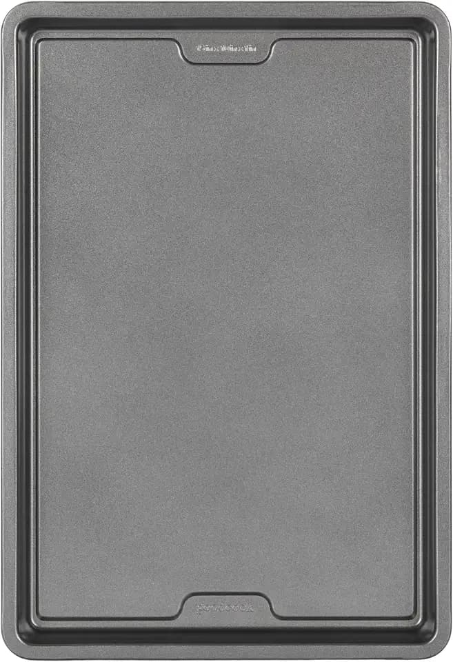 GoodCook PRO Medium Baking Sheet Pan Nonstick Warp & Scratch-Resistant Dishwasher-Safe Carbon Steel Construction for Even Baking Oven Safe to 480°F, 10 x 15-Inch, Gray