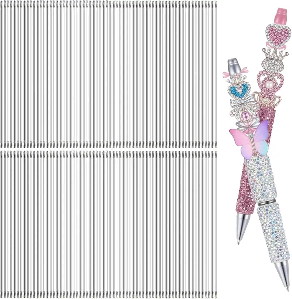 300 Pcs Pen Extenders for Beadable Pens, 4.6 Inch Rust-Resistance