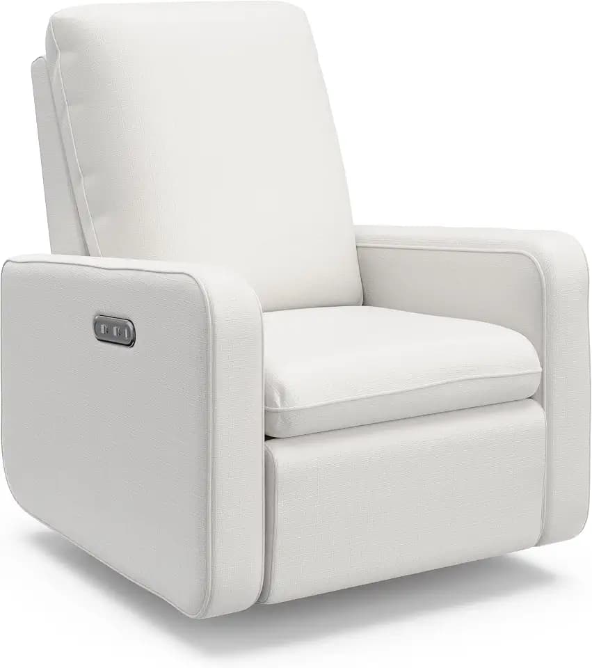 Graco Teddi Nursery Power Recliner Swivel Glider, Ivory Basketweave