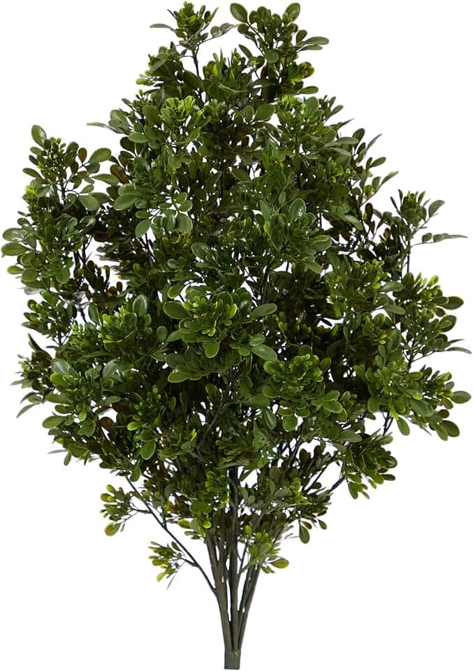 Nearly Natural 2.5 ft Artificial Tea Leaf UV-Resistant Outdoor Porch Decor