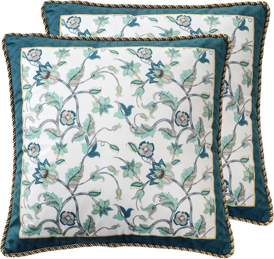 patdrea Designer Velvet Couch Throw Pillow Cover,Set of 2,18"x18"-NoahD